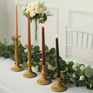 NIB 12pc Taper Candles 10” Mixed Natural Colors